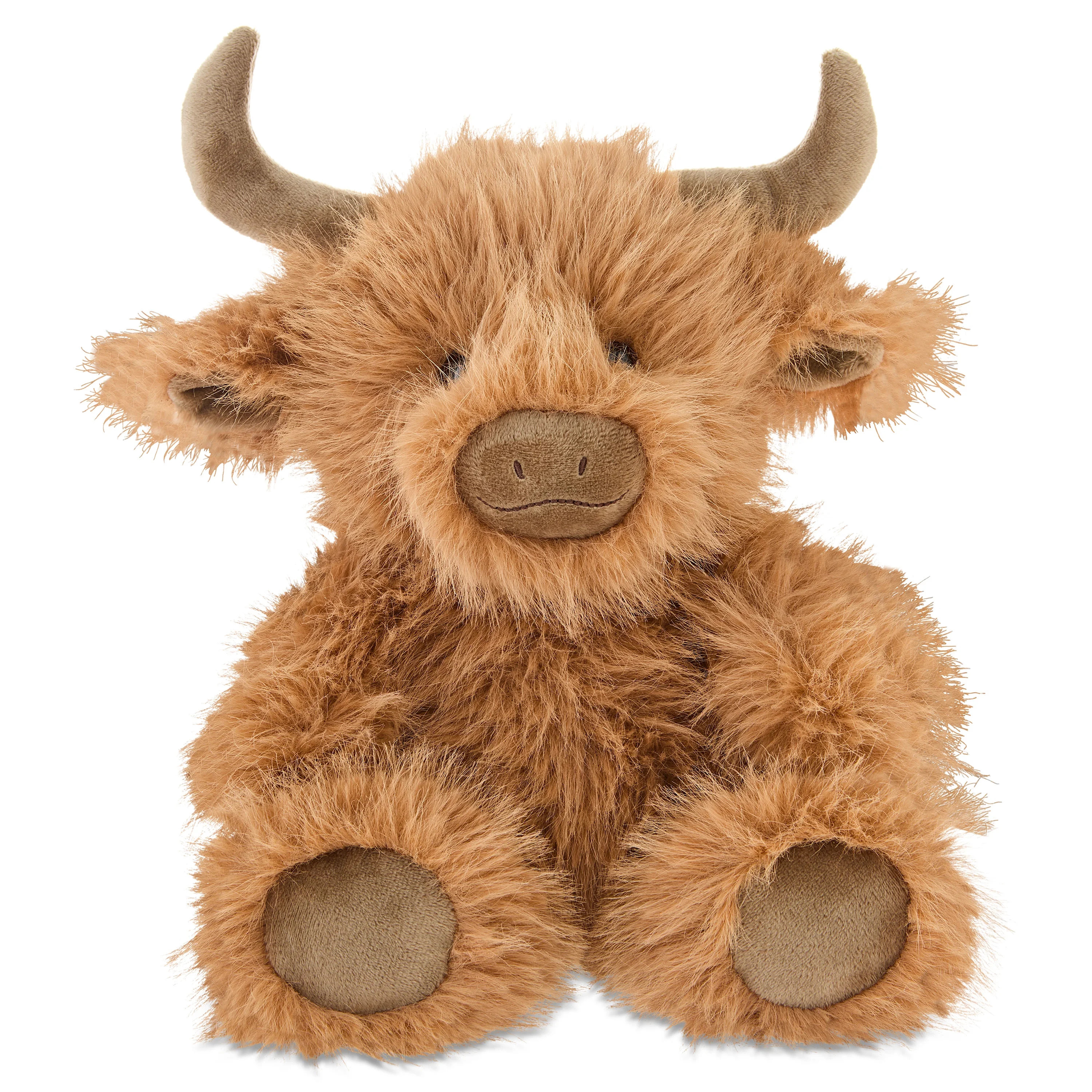 Medium Fuzzy Bull Plush, Brown, 12", Easter by Way To Celebrate | Walmart (US)