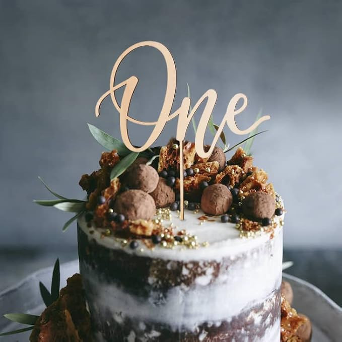 Cake Topper for 1st Birthday - One Cake Topper Smash Cake Topper, First Birthday Cake Topper for ... | Amazon (US)