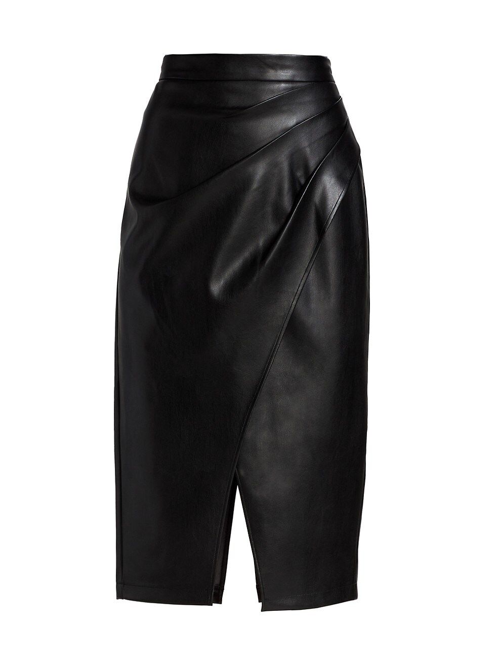 Elie Tahari Gathered Vegan Leather Skirt | Saks Fifth Avenue