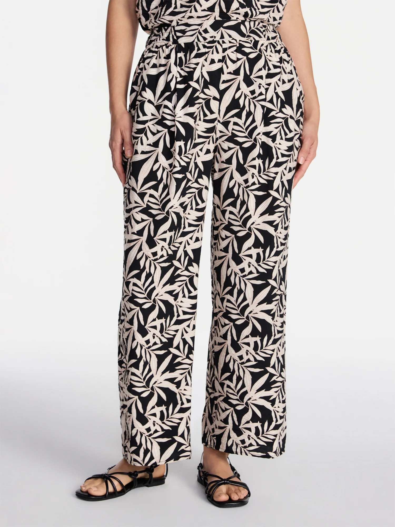 Time and Tru Women's Wide Leg Print Pants, Sizes XS-XXXL - Walmart.com | Walmart (US)