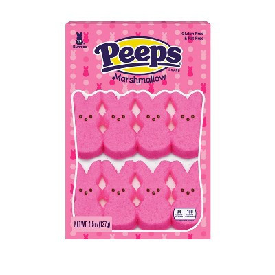 Peeps Easter Marshmallow Pink Bunnies - 4.5oz/12ct | Target