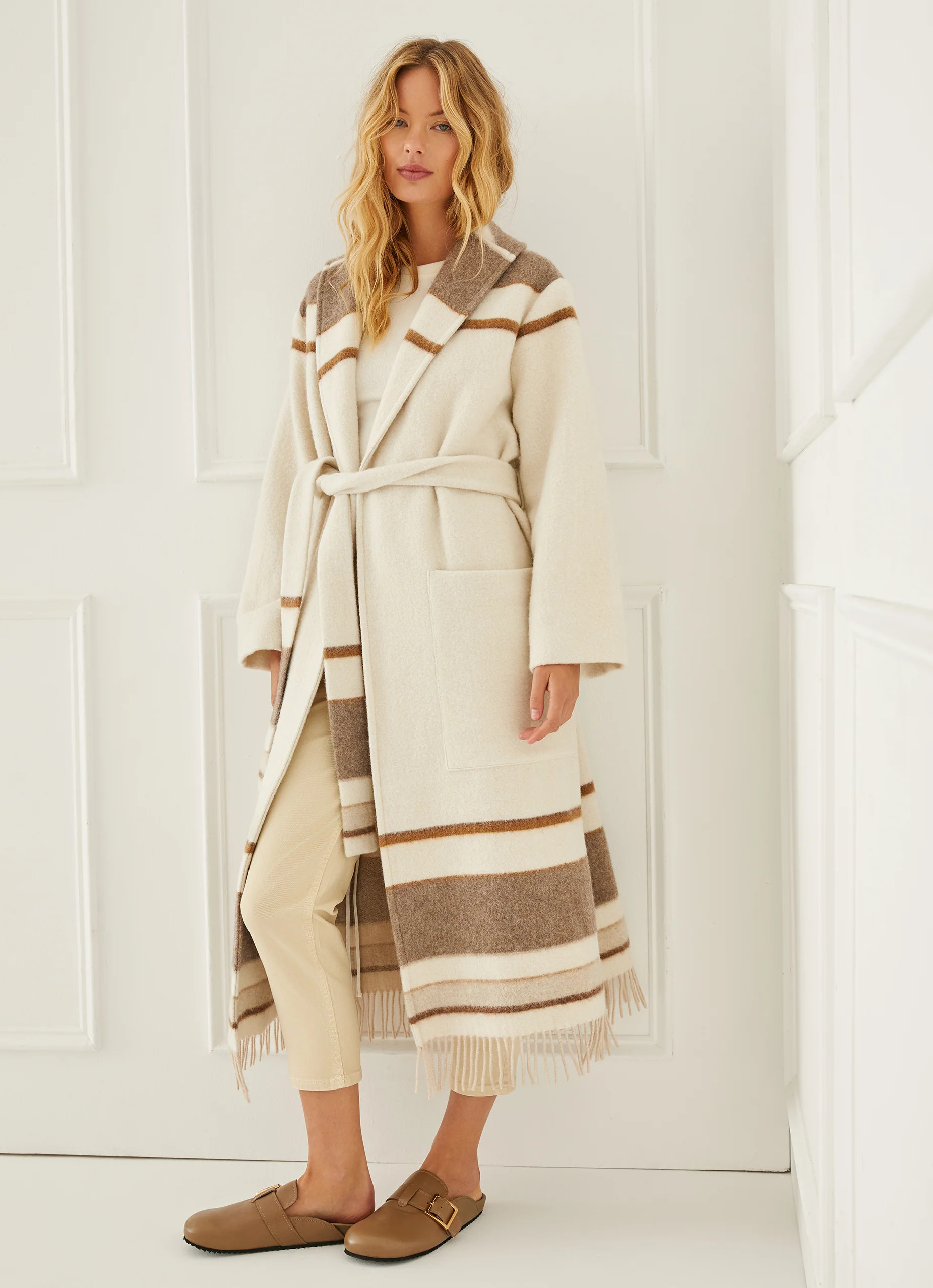 Fringe Robe Coat | Something Navy