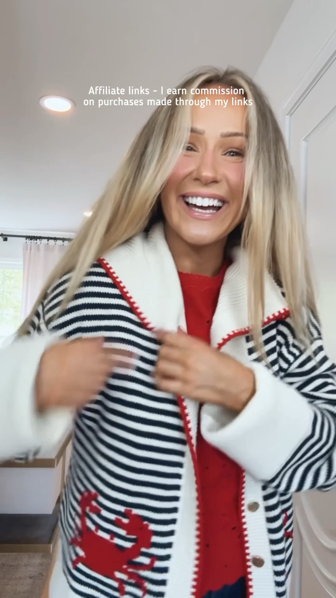 Affiliate links - I earn commission on purchases made through my links | casual spring outfits 2026
Abercrombie sweater
Striped cardigan 
Red top
Dark wash jeans straight leg
Flat sandals
Straw bag
Everyday style
Nautical outfit