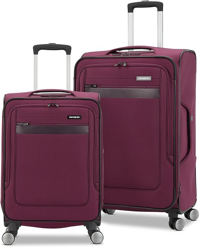 Samsonite Ascella 3.0 Softside Expandable Luggage with Spinners | Light Plum | 2PC SET (Carry-on/... | Amazon (US)