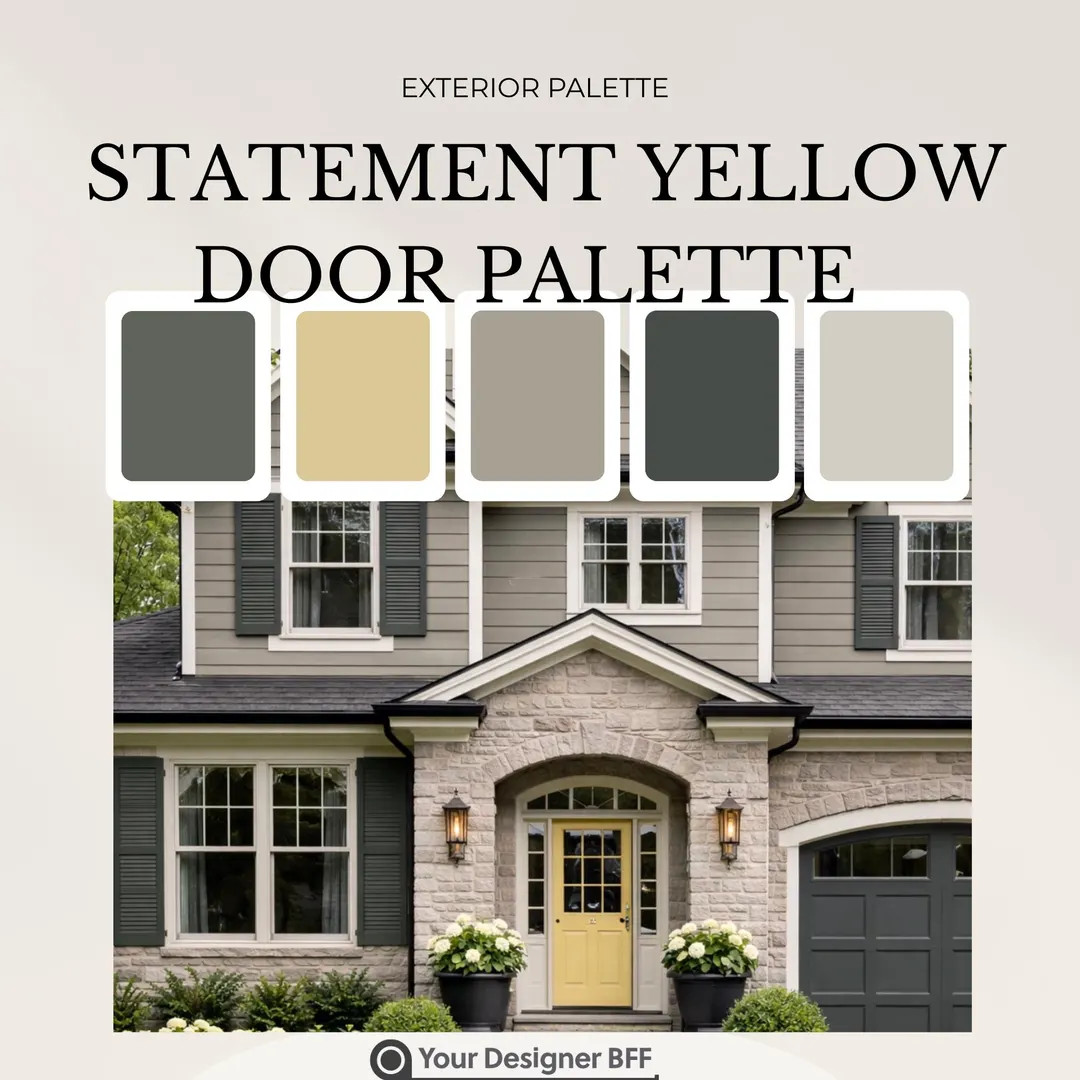 Bold Front Door Exterior Paint Palette – Sherwin-williams Whole House Color Scheme | PDF Downlo... | Etsy (US)