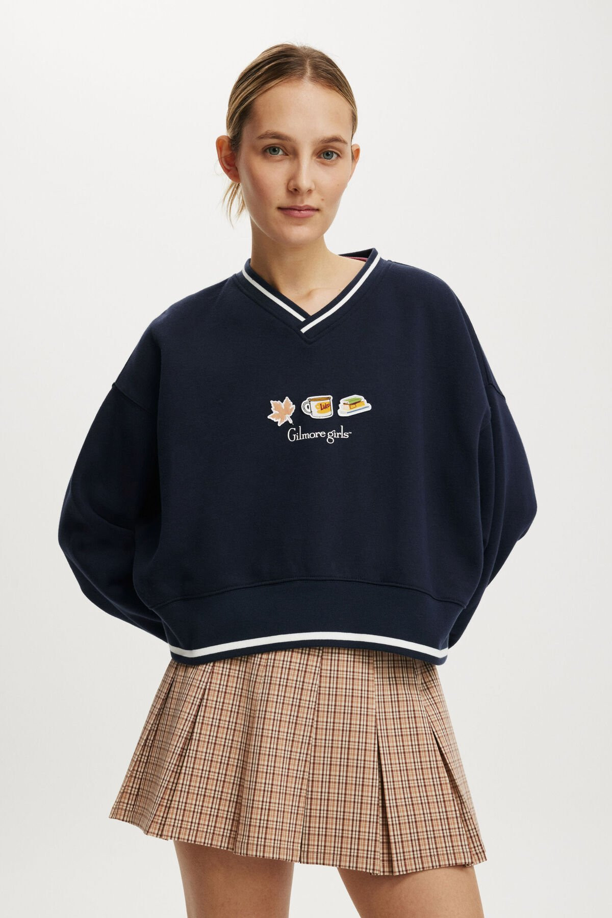 Gilmore Girls Cropped Sweatshirt | Cotton On (US)