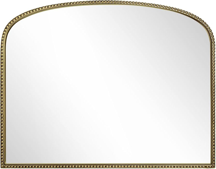 36"X28" Arched Mirror,Metal Beaded Frame Mirror for Wall,Ornate High-Definition Mirrors,Fit for F... | Amazon (US)