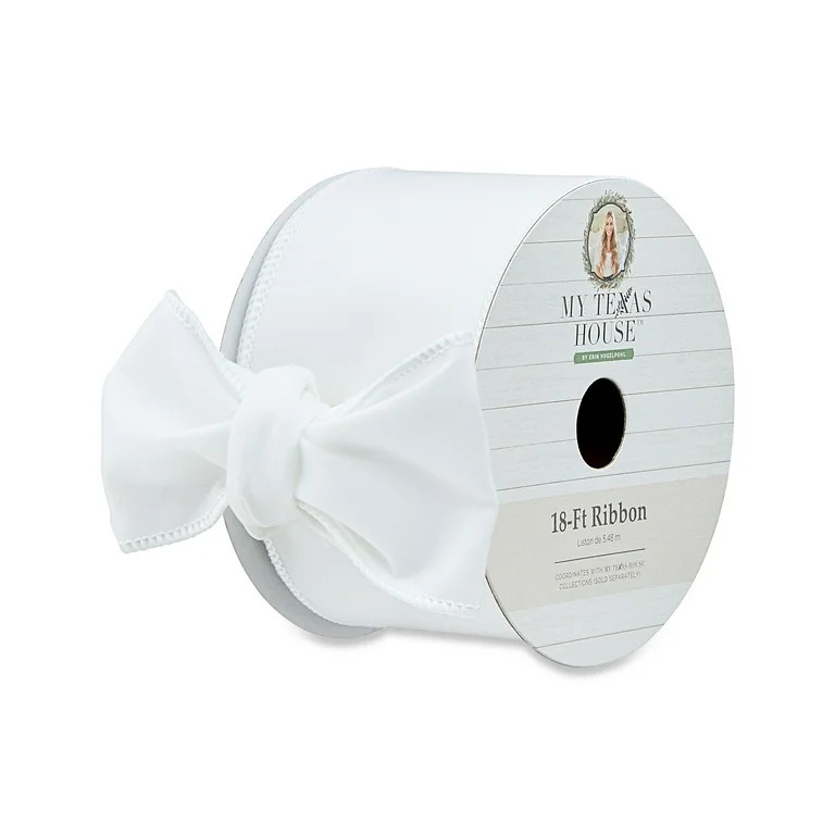 My Texas House White Velvet Ribbon, 18 ft | Walmart (US)