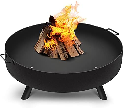 Amagabeli Fire Pit Outdoor Wood Burning Fire Bowl 30in with A Drain Hole Fireplace Extra Deep Lar... | Amazon (US)