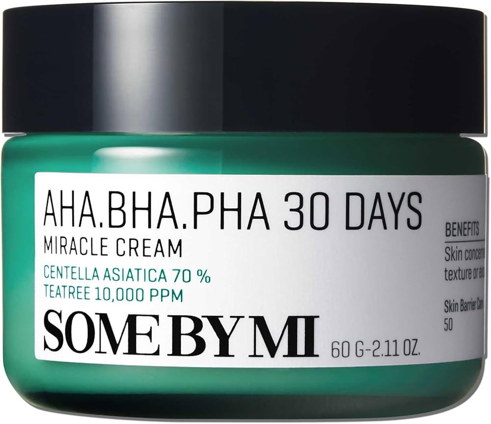 SOME BY MI AHA BHA PHA 30 Days Miracle Cream - 2.02Oz, 60ml - Made from Tea Tree Water for Sensit... | Amazon (US)