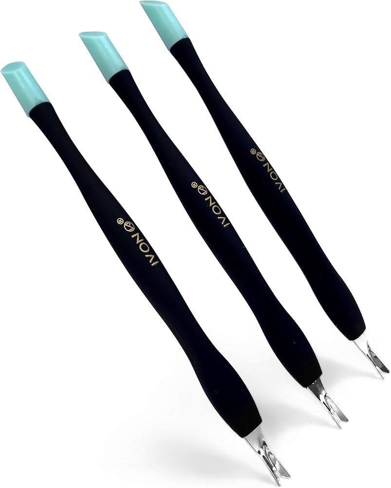 IVON 3 Pack Cuticle Trimmer Pusher Remover, Rubber Tip Gentle on Nail Bed | Amazon (US)