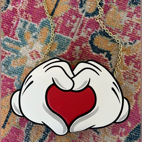 Loungefly Mickey Heart Hands Crossbody | Poshmark