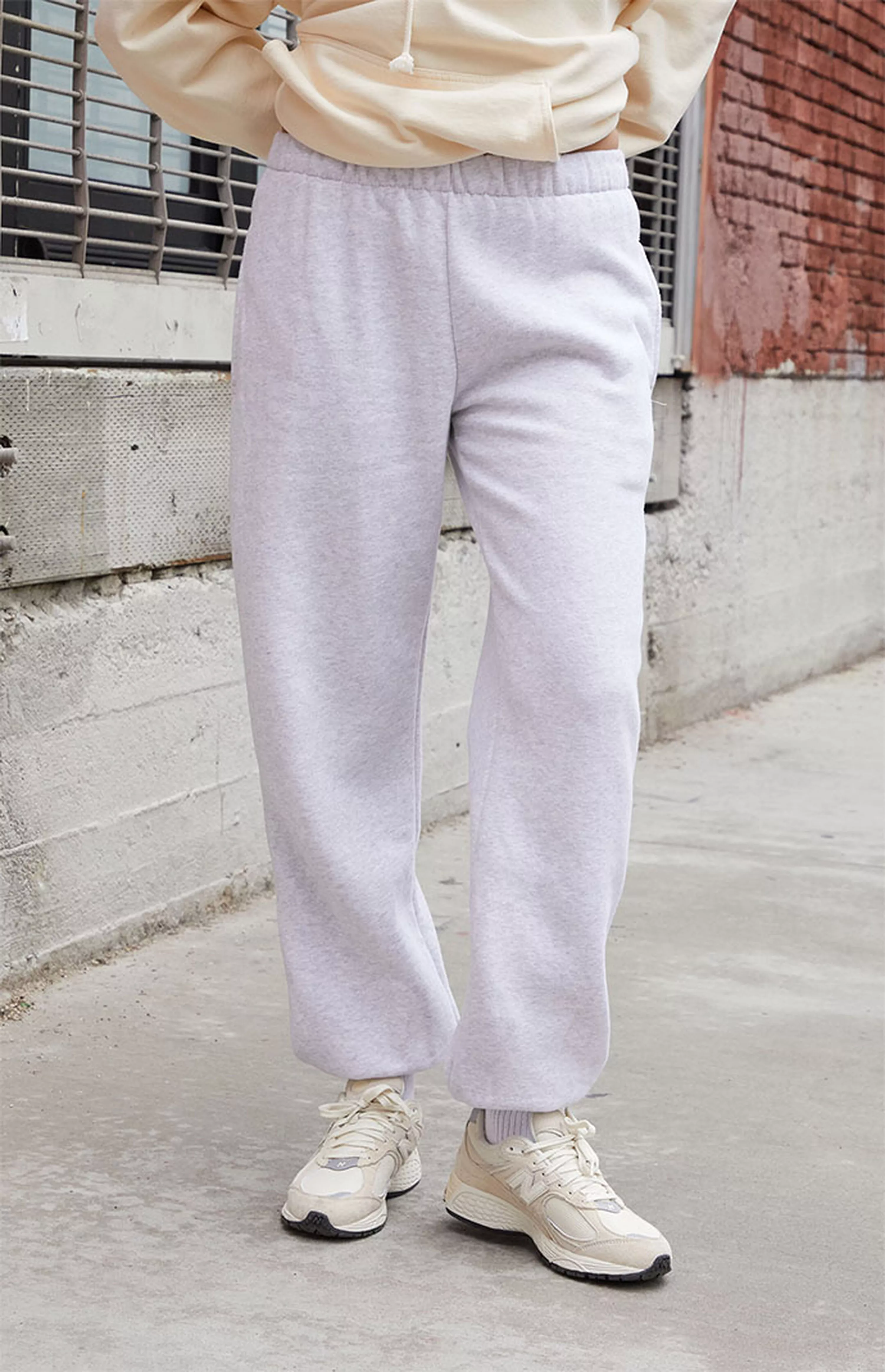 John Galt Light Gray Soft Anastasia Sweatpants, PacSun