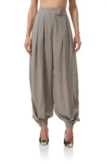 AFRM Tiffany Houndstooth Balloon Pants in Black Cream Houndstooth at Nordstrom Rack, Size 28 | Nordstrom Rack