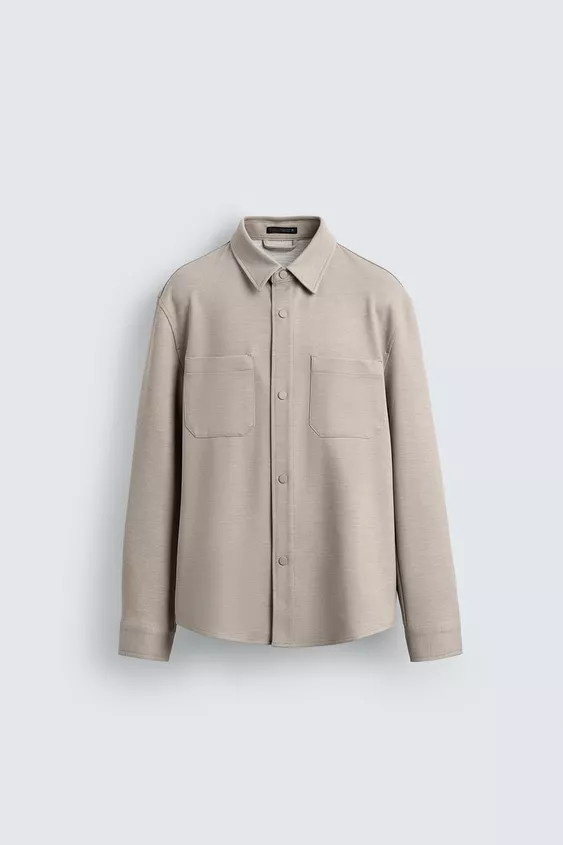 KOMFORT-OVERSHIRT MIT STRUKTURMUSTER | Zara DE
