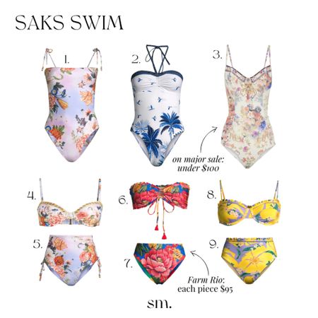 Saks swim 

[Farm Rio, Dream Sky Halter One-Piece Swimsuit, Agua Bendita, Kailan Numen Floral Reversible One-Piece Swimsuit, Camilla swim, Floral Ruched-Side One-Piece Swimsuit, Pietra Floral Balconette Bikini, Winter Chita Tie-Front Bandeau Bikini, Irene Numen Floral Underwire Bikini, luxury swim]



#LTKtravel #LTKswim #LTKSeasonal