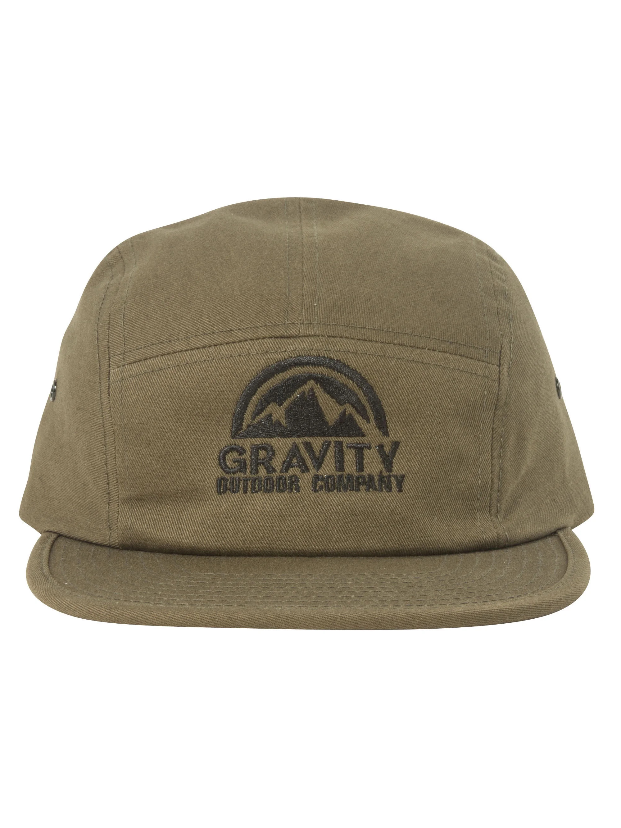 Gravity Outdoor Co. 5 Panel Hat - Olive (Black Logo) | Walmart (US)