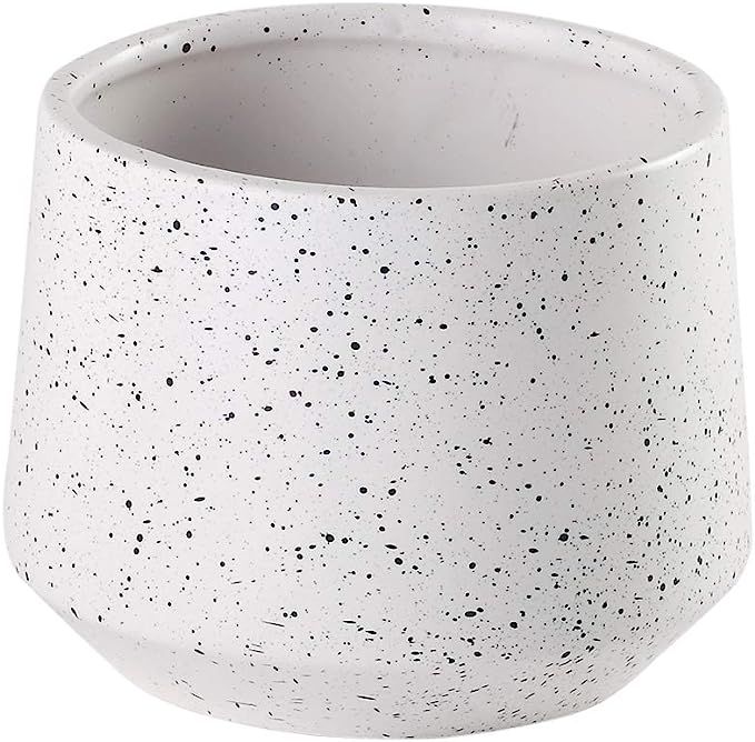 Napco 22092 Ceramic Speckled Planter/Cache Pot, White | Amazon (US)