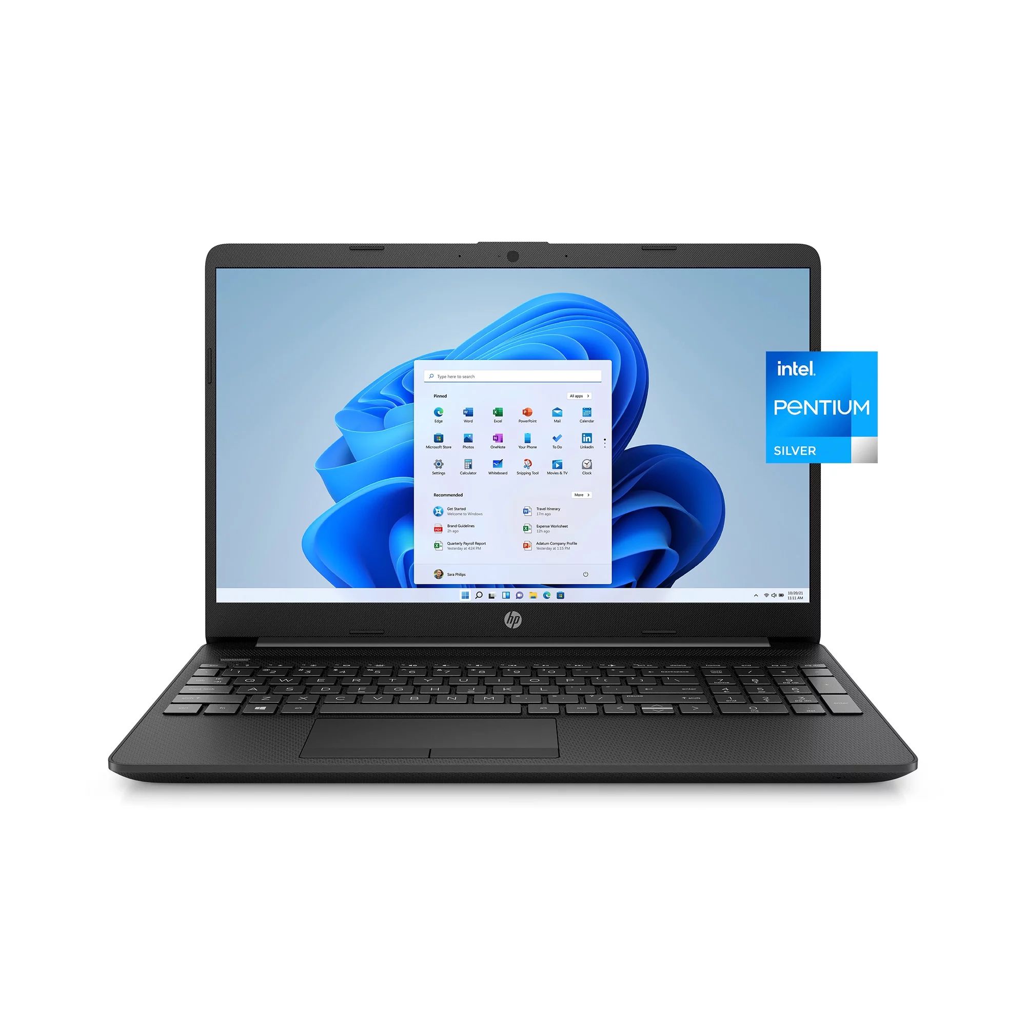 HP 15" Laptop, Intel Pentium N5030, 4GB RAM, 128GB SSD, Black, Windows 11, 15-dw1783wm | Walmart (US)