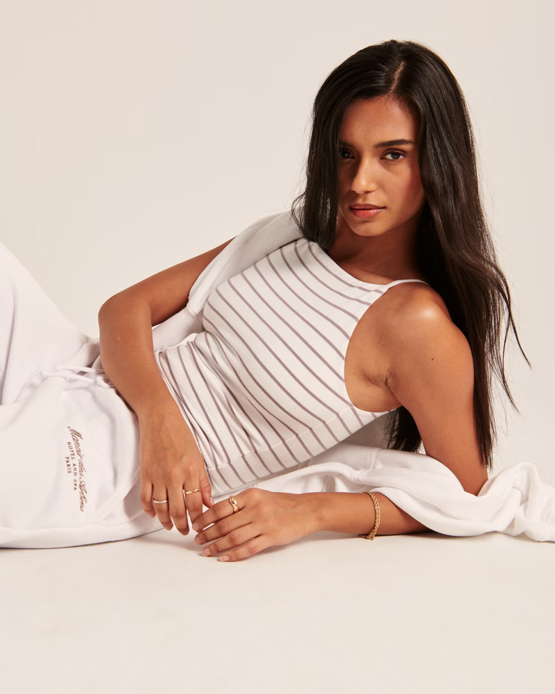 Cotton Seamless Fabric Boatneck Bodysuit | Abercrombie & Fitch (US)