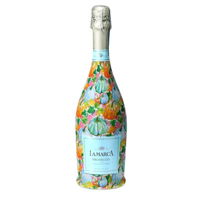 Orange & Blue Pumpkins Prosecco Bottle Wrap | Beau Bottles