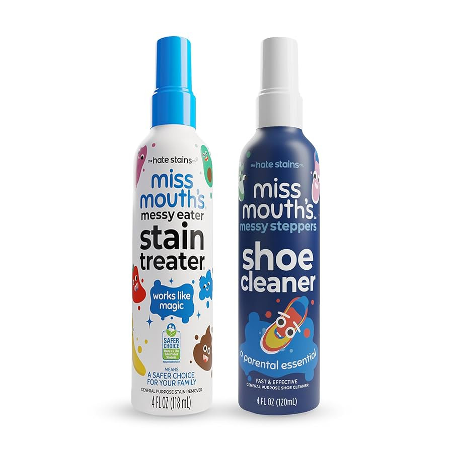 Miss Mouth's Messy Eater Stain Treater and Messy Steppers Shoe Cleaner Magic Duo - Stain Remover ... | Amazon (US)