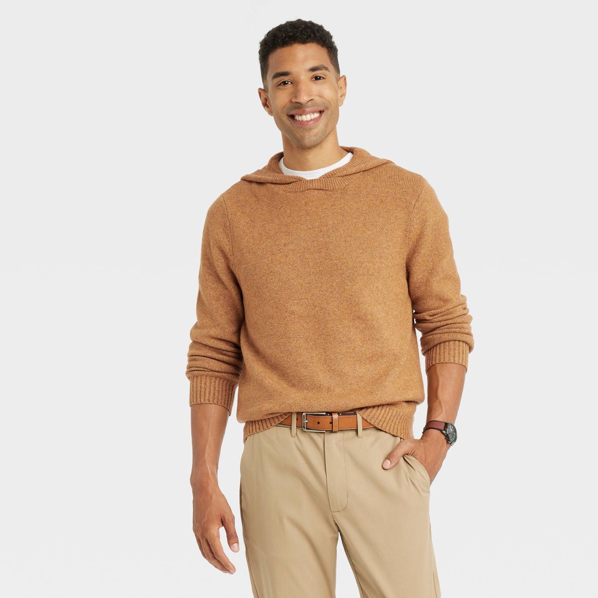 Men's Ribbed Hem Hooded Pullover Sweater - Goodfellow & Co™ | Target