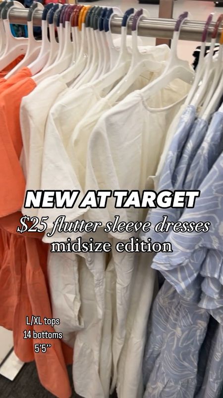 Target flutter sleeve dresses now on sale for $20!  I like to size up to an xl in these for more room. These are on the shorter side, so definitely better for my shorter ladies, IMO!  I’d say 5’6’’ and shorter. Love these for vacation dresses! 

#LTKmidsize #LTKSeasonal #LTKsalealert