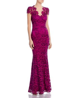 Eliza J Scalloped-Edge Lace Gown - Exclusive | Bloomingdale's Women Dresses Evening & Formal Gown... | Bloomingdale's (AU)