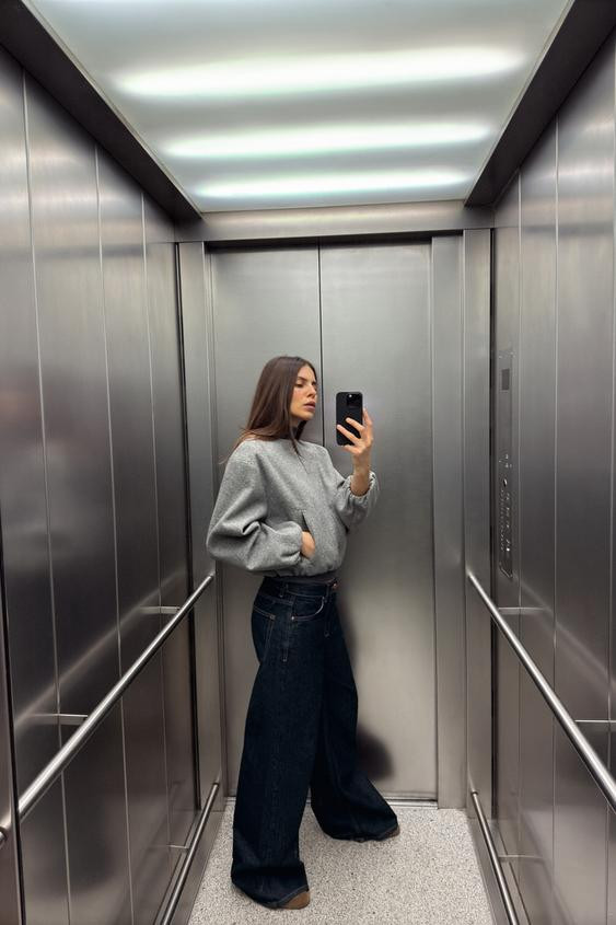 ELASTICATED TRIM SOFT BOMBER JACKET | Zara US