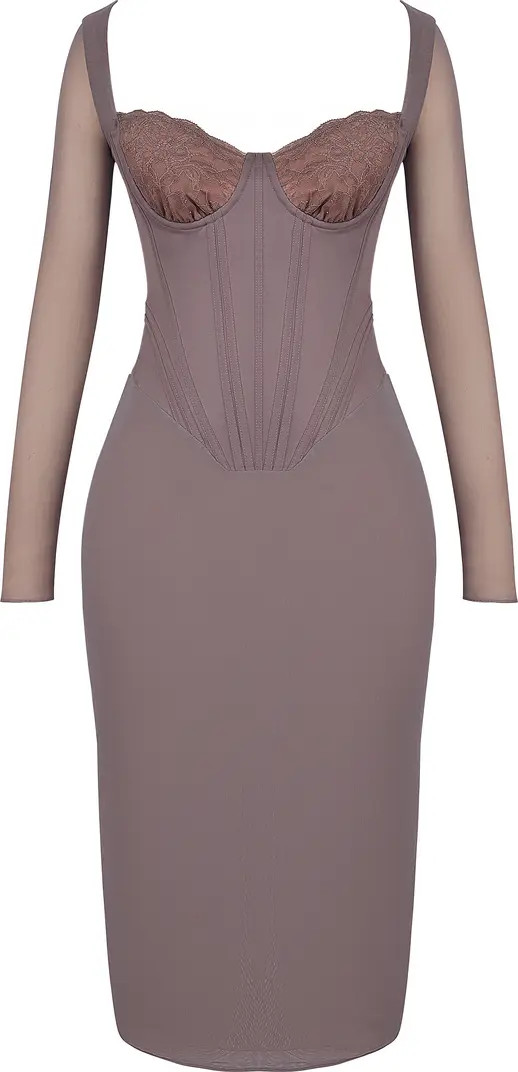 HOUSE OF CB Safran Long Sleeve Midi Dress | Nordstrom | Nordstrom