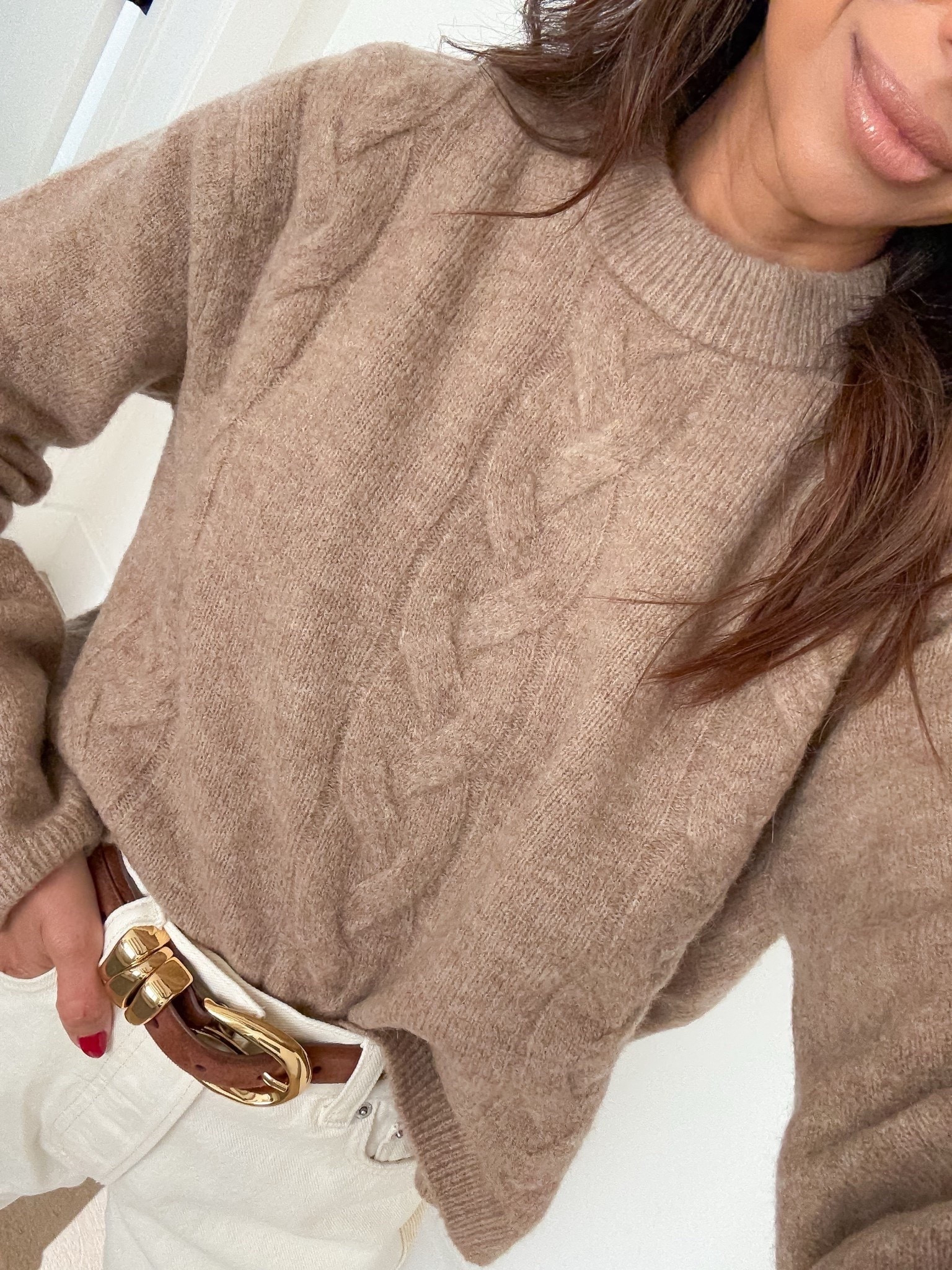 This sweater is soo dreamy and cozy and majorly marked down today/ use code NEWYEAR. Runs TTS I have size XS 

#LTKFindsUnder100 #LTKSaleAlert #LTKootd