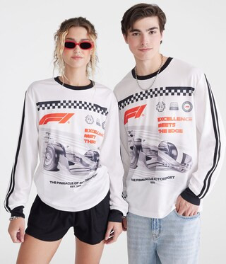 Formula 1® Long Sleeve Mesh Graphic Tee | Aeropostale