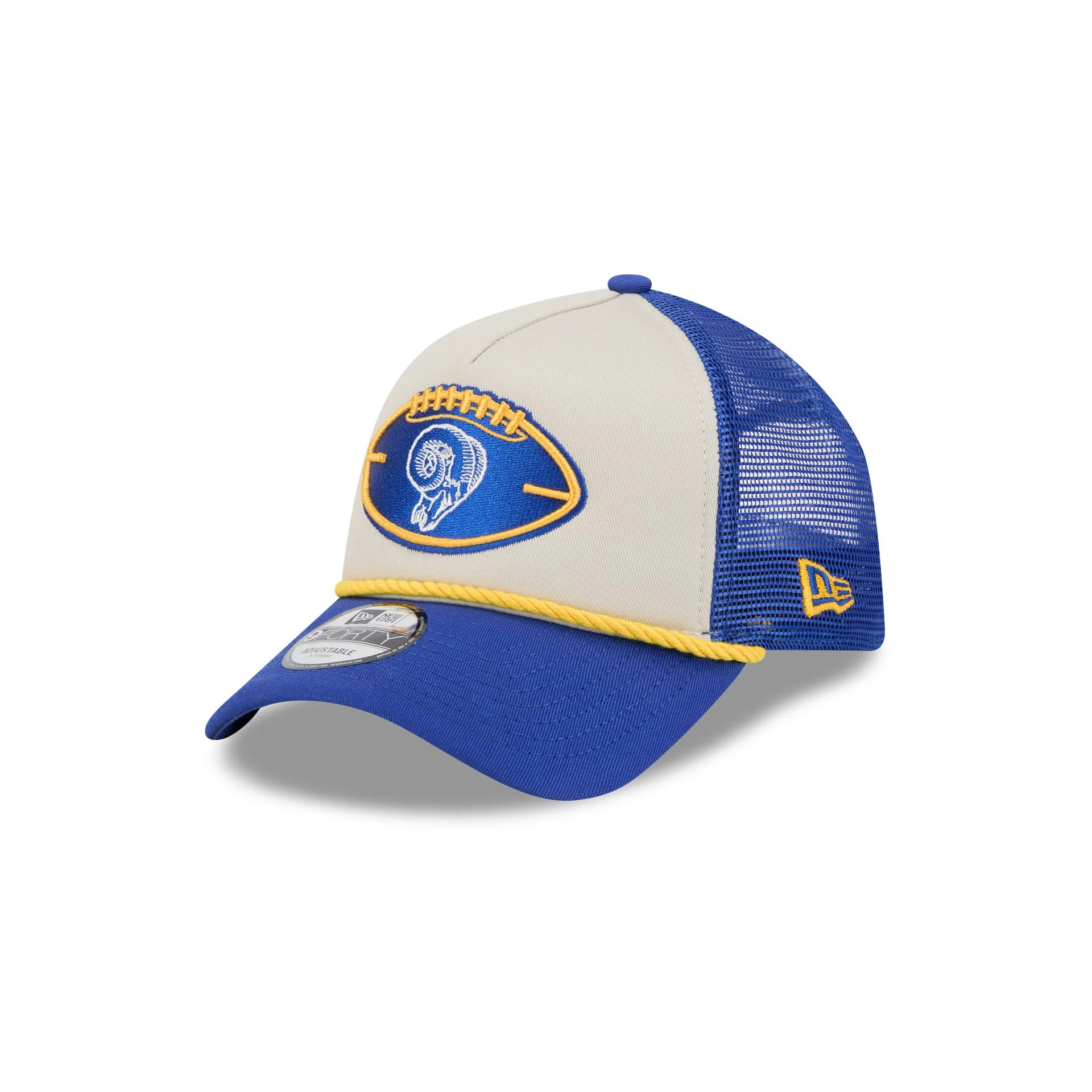 Los Angeles Rams 2024 Historic Sideline 9FORTY A-Frame Snapback Hat | New Era