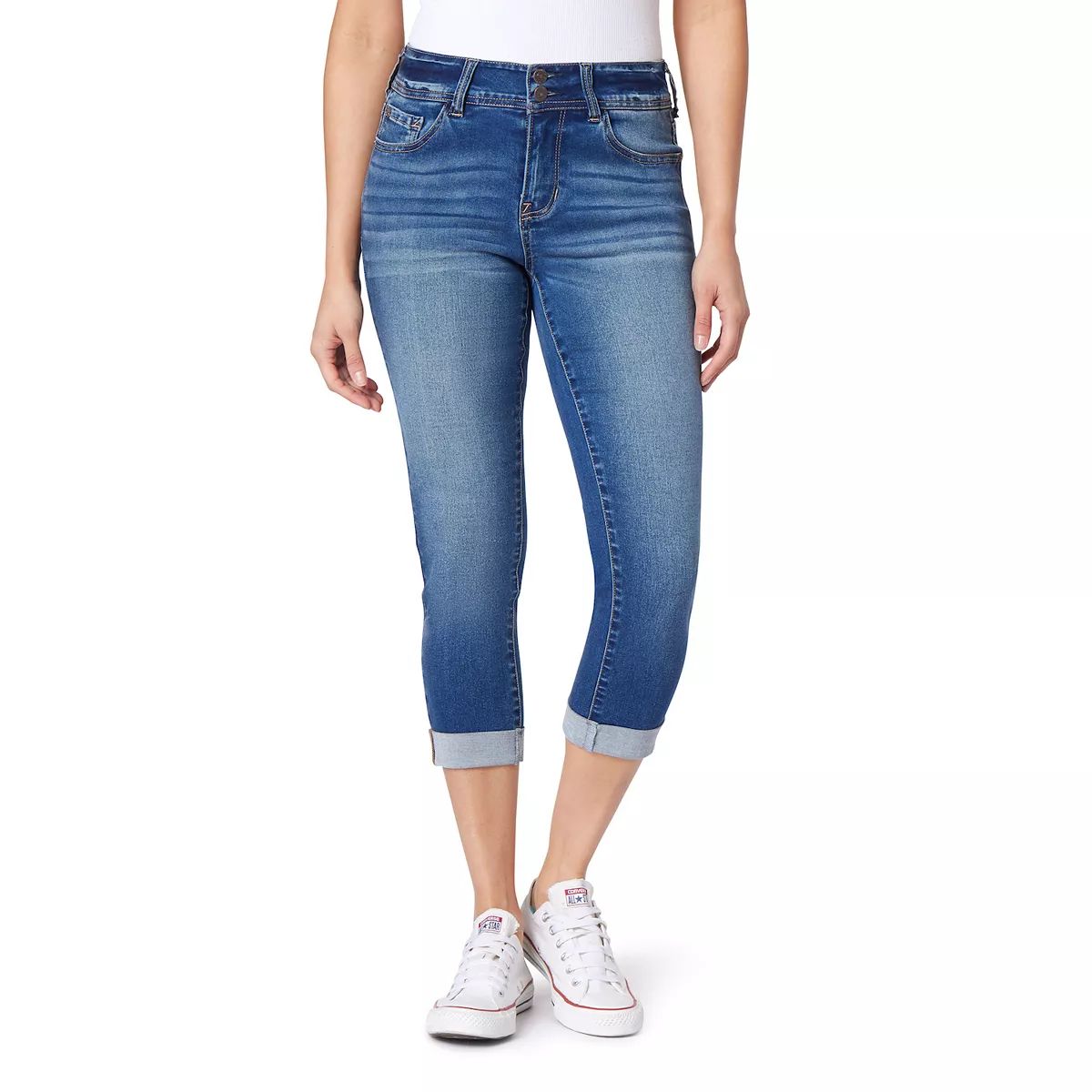 Juniors' WallFlower Insta Soft Ultra Mid-Rise Cropped Jeans | Kohl's
