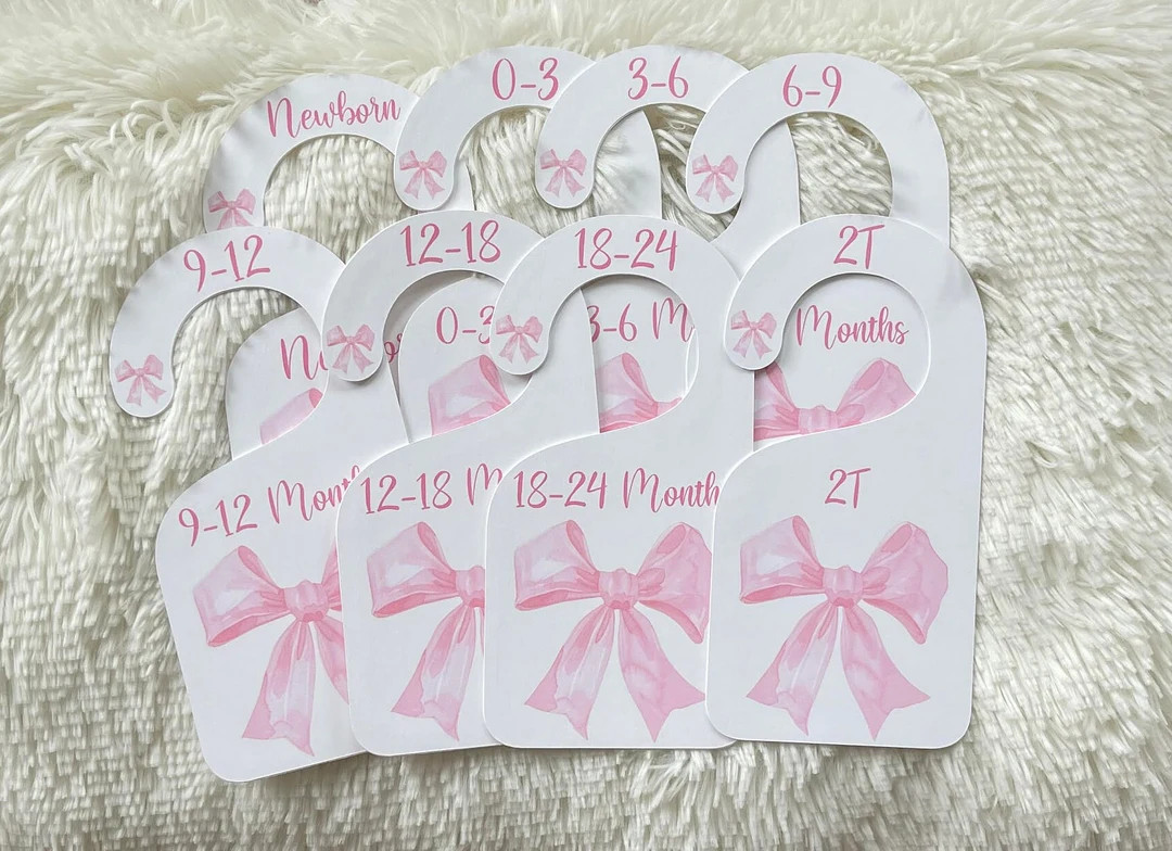 Bow Nursery Closet Dividers, Bow Baby Shower, Baby Girl Closet Dividers, Baby Clothes Dividers, B... | Etsy (US)