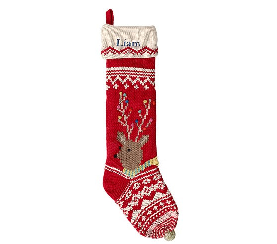 Reindeer Merry & Bright Stocking | Pottery Barn Kids