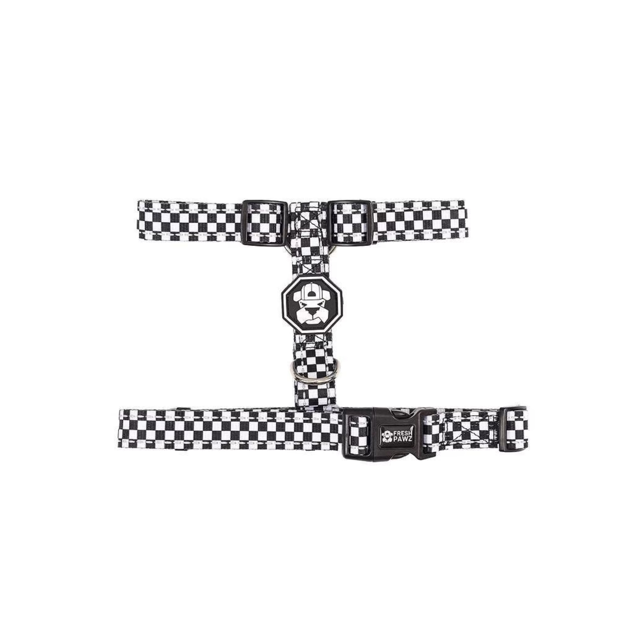 Fresh Pawz The Checkerboard H Dog Harness, Medium | Petco