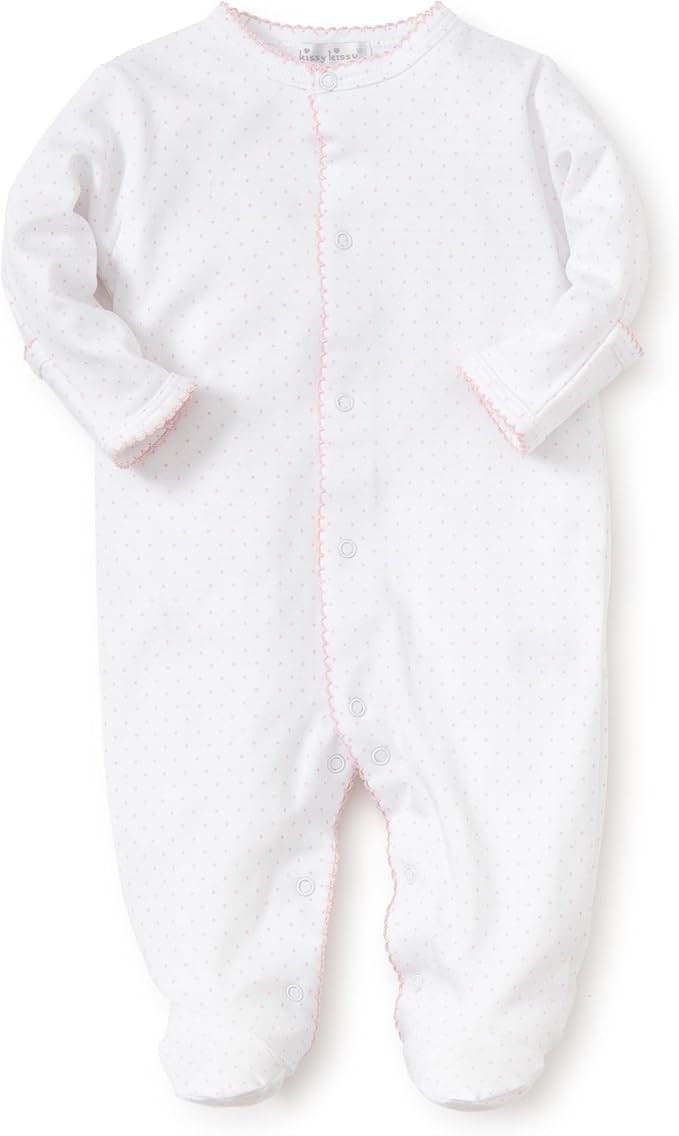 Kissy Kissy Baby Boys and Girls 100% Pima Cotton New Kissy Dots Print Snap Front Footie Pajamas | Amazon (US)