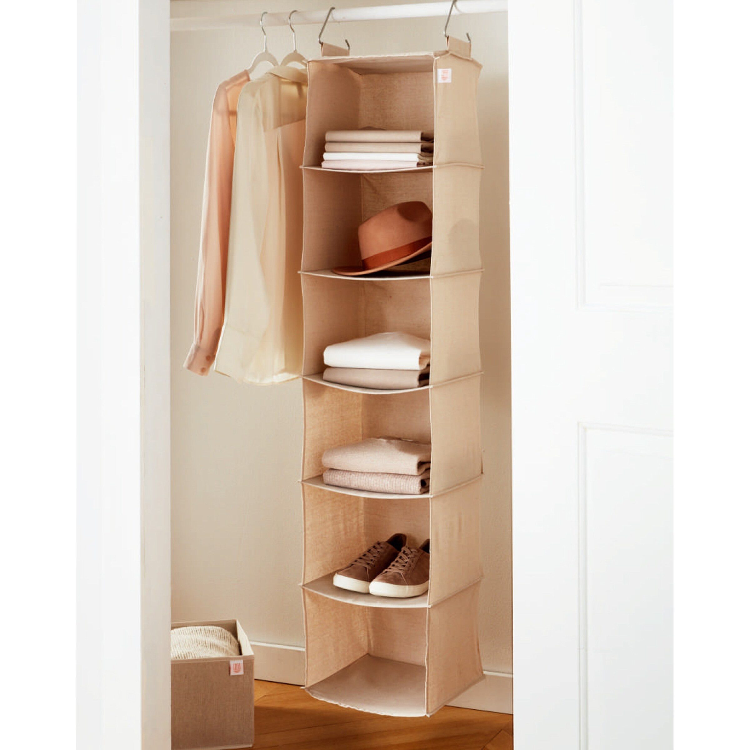 Richard's 6 Shelf Hanging Closet Organizer - Oyster | Bed Bath & Beyond
