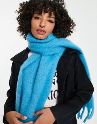 Topshop supersoft chunky scarf in blue | ASOS | ASOS (Global)