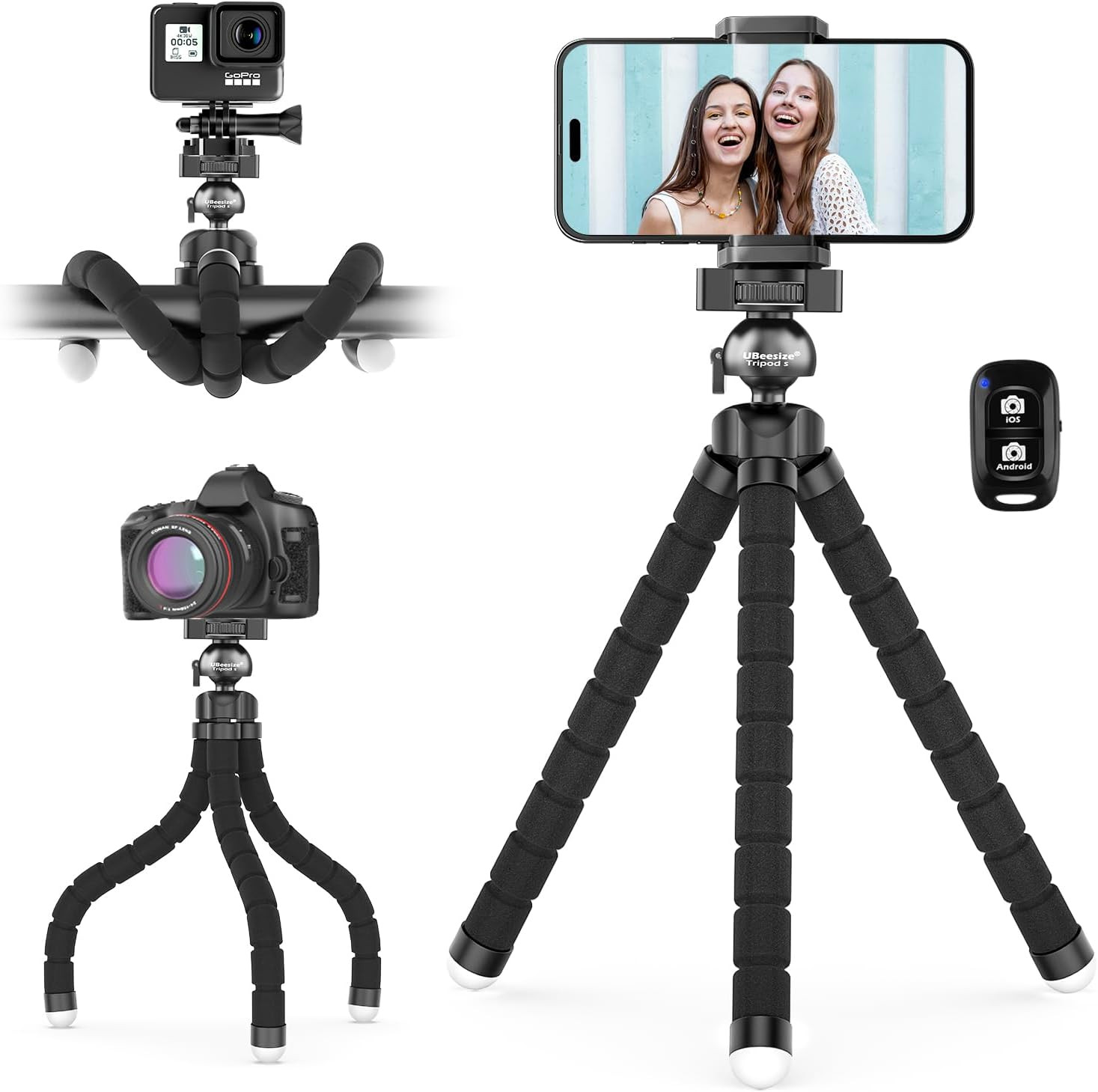 UBeesize Phone Tripod, Premium Flexible Phone Tripod with Remote and Phone Mount, Mini Tripod Sta... | Amazon (US)