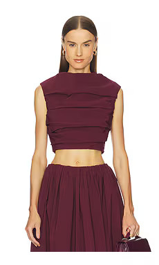 Camila Coelho Carina Top in Oxblood from Revolve.com | Revolve Clothing (Global)