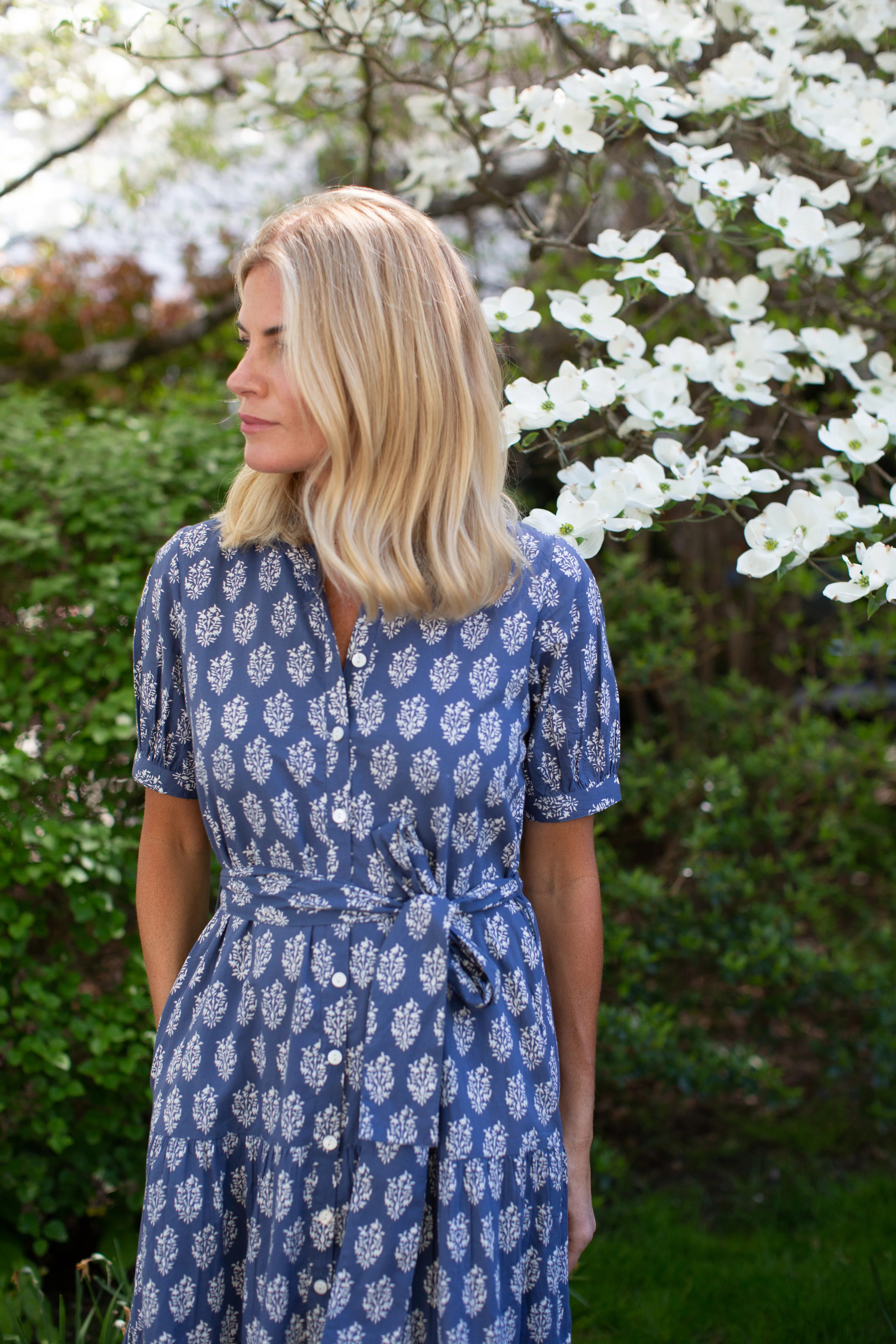 Short Sleeve Maxi Dress - Blue Indigo | Marea