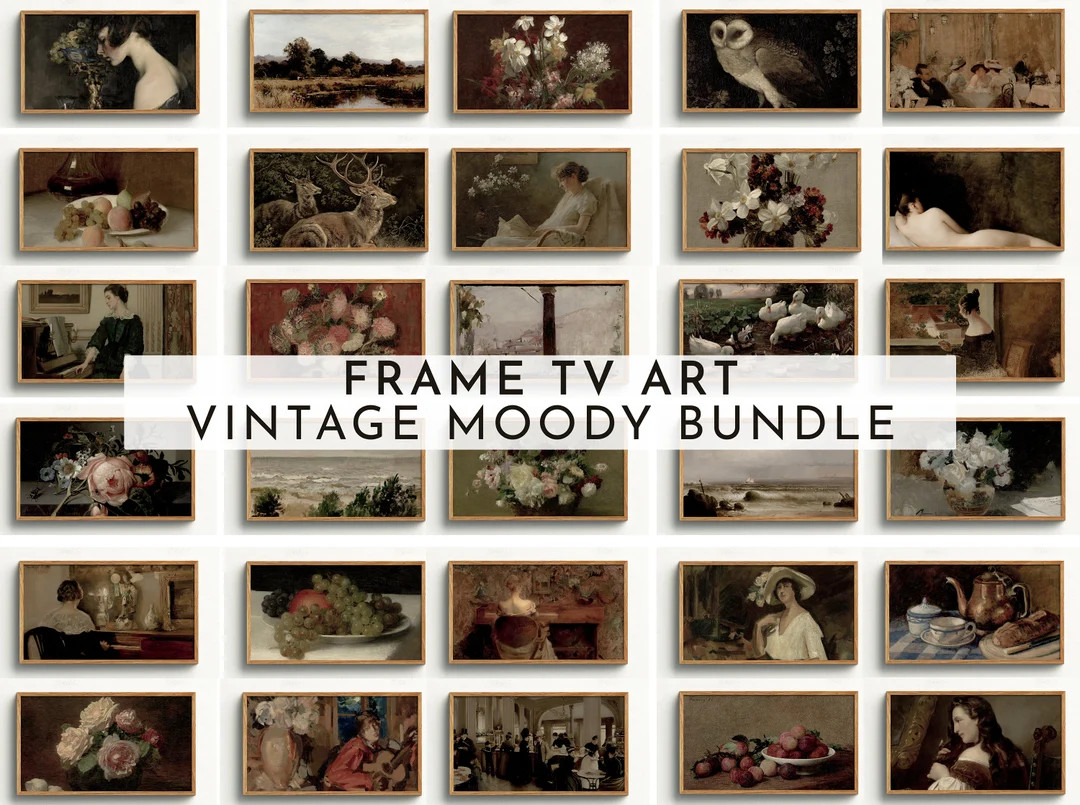Samsung Frame TV Art Set Vintage Moody Bundle 55 Files Included Moody Vintage Frame TV Art Art fo... | Etsy (US)
