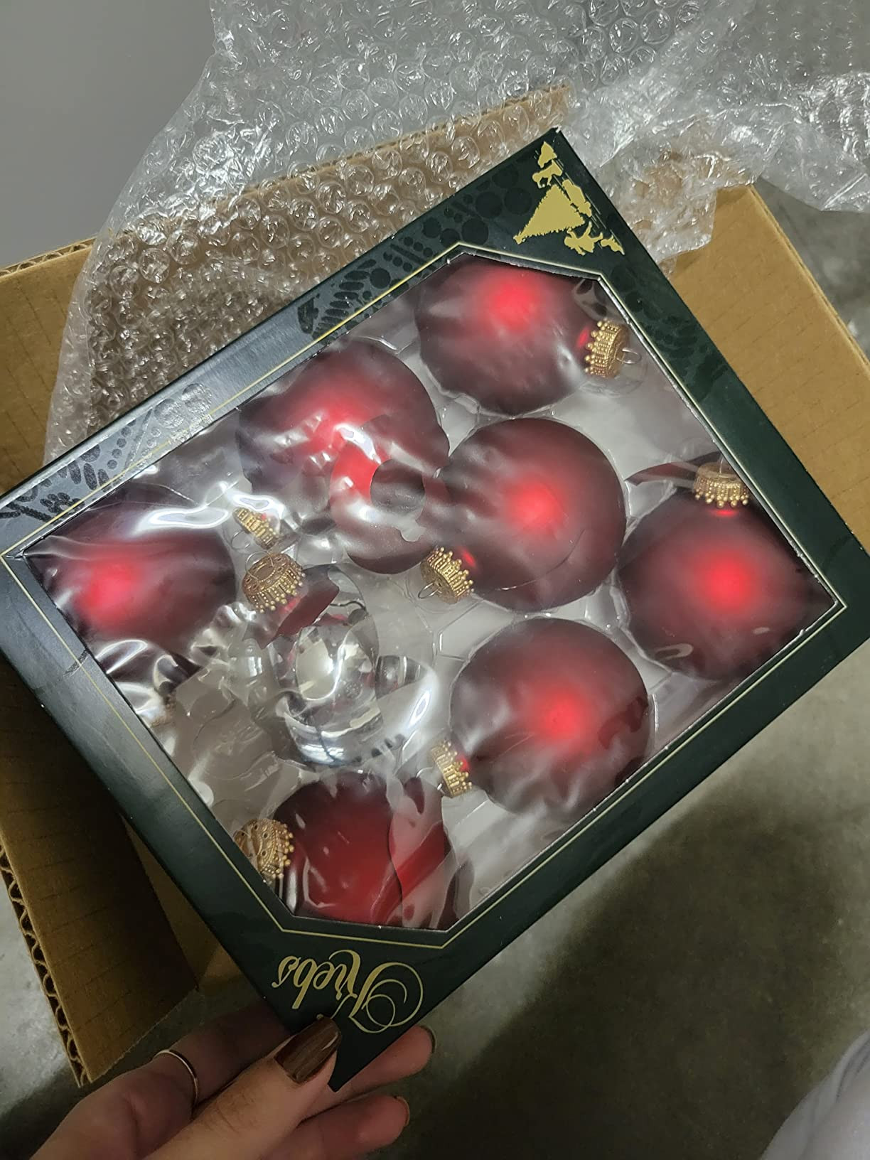 Glass Christmas Tree Ornaments - 67mm / 2.63" [8 Pieces] Designer Balls from Christmas By Krebs S... | Amazon (US)