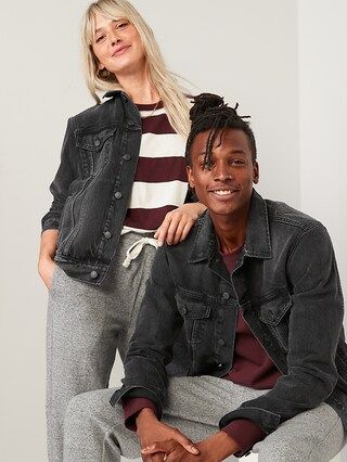 Gender-Neutral Black Non-Stretch Jean Jacket for Adults | Old Navy (US)
