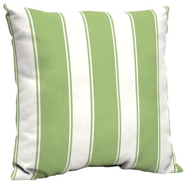 Better Homes & Gardens Green Stripe 21 x 21 in. Outdoor Dining Pillow Back with EnviroGuard | Walmart (US)