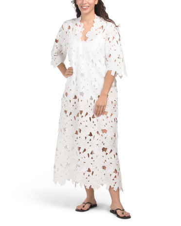 Lace Over Cover-up Caftan | TJ Maxx