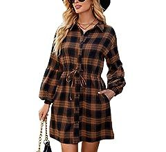 Blooming Jelly Womens Plaid Dress Puff Sleeve      
 Work, Date | Amazon (US)